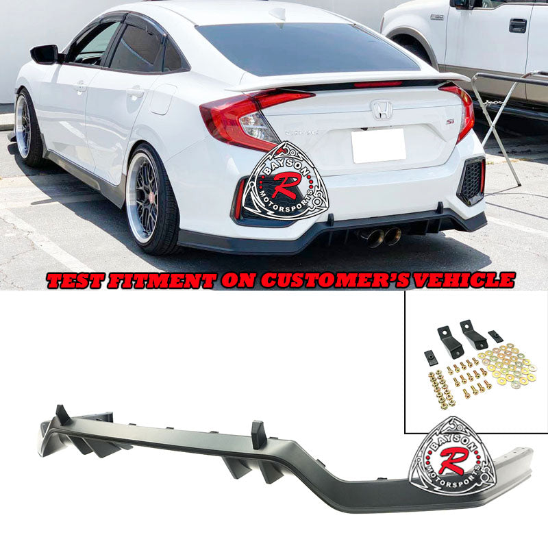 TR Style Rear Lip For 2017-2020 Honda Civic Si (4Dr Sedan, Si ONLY)