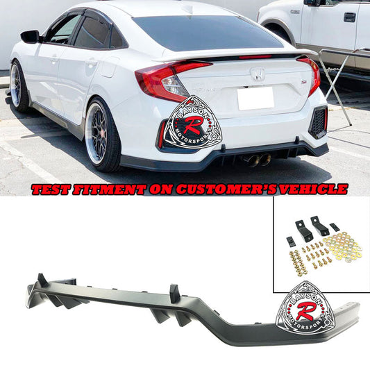 TR Style Rear Lip For 2017-2020 Honda Civic Si (4Dr Sedan, Si ONLY)