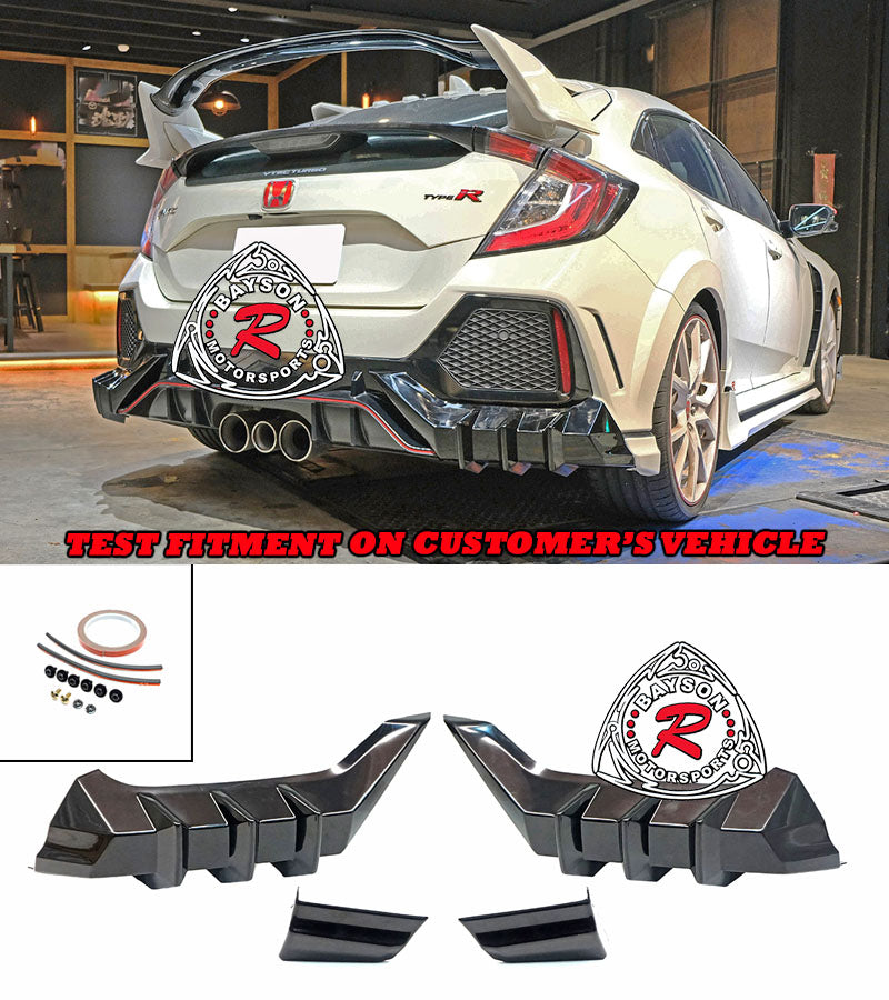 MU Style Front Lip/Side Skirts/Rear Lip Combo For 2017-2021 Honda Civic Type R (FK8)