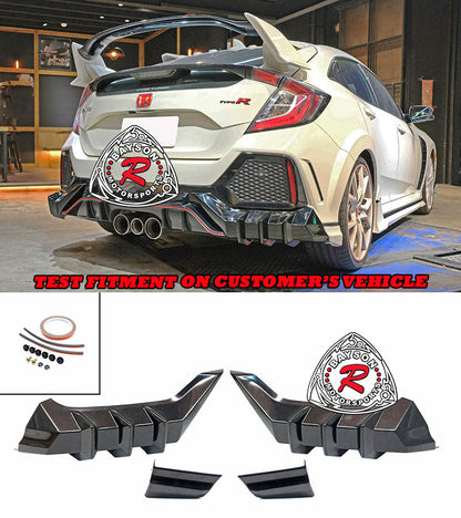 MU Style Front Lip/Side Skirts/Rear Lip Combo For 2017-2021 Honda Civic Type R (FK8)