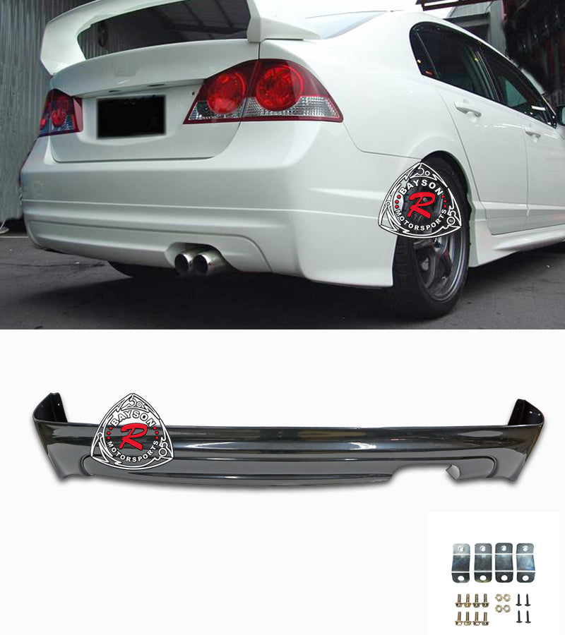 MU Style Rear Lip For 2006-2011 Honda Civic (JDM Spec 4Dr Sedan)