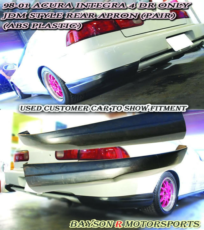 TR Style Rear Aprons For 1998-2001 Acura Integra (4Dr Sedan)