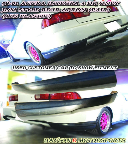 TR Style Rear Aprons For 1998-2001 Acura Integra (4Dr Sedan)