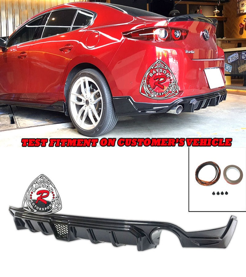 MZ Style Rear Lip For 2019-2024 Mazda-3 (4Dr Sedan)