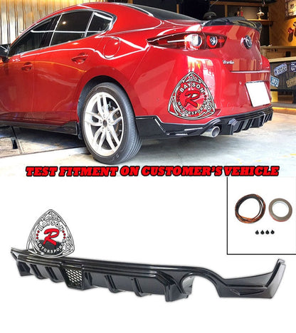 MZ Style Rear Lip For 2019-2024 Mazda-3 (4Dr Sedan)