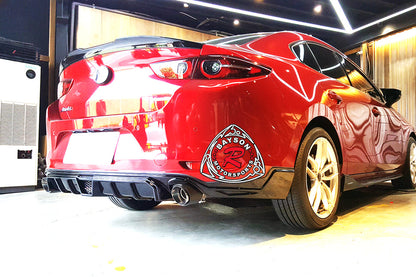 MZ Style Rear Lip For 2019-2024 Mazda-3 (4Dr Sedan)