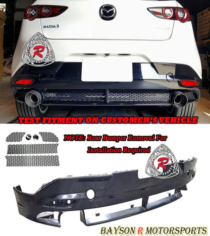 MZ Style Rear Lip For 2019-2025 Mazda-3 (5Dr Hatchback without PDC Holes)