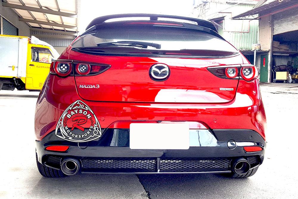 MZ Style Rear Lip For 2019-2025 Mazda-3 (5Dr Hatchback with PDC Holes)