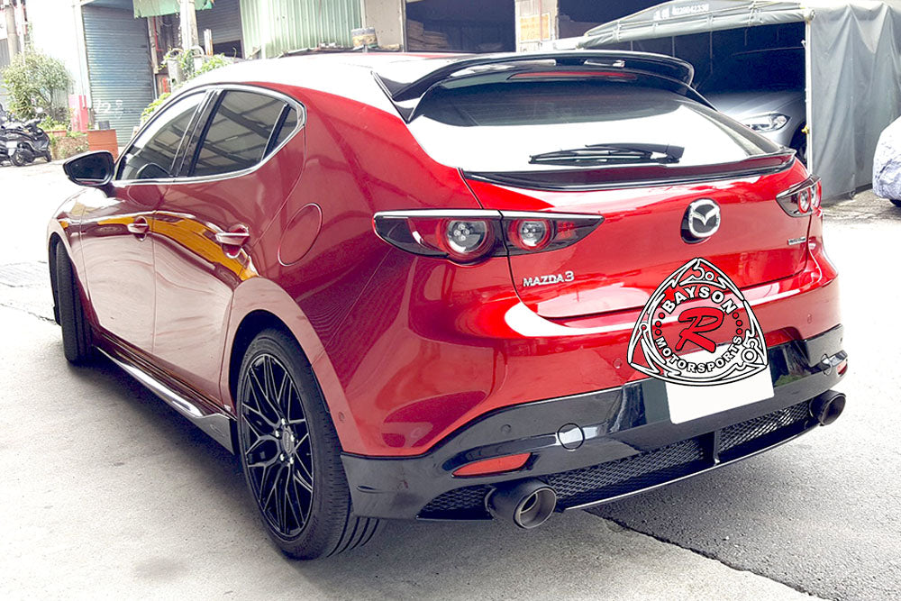 MZ Style Rear Lip For 2019-2025 Mazda-3 (5Dr Hatchback with PDC Holes)