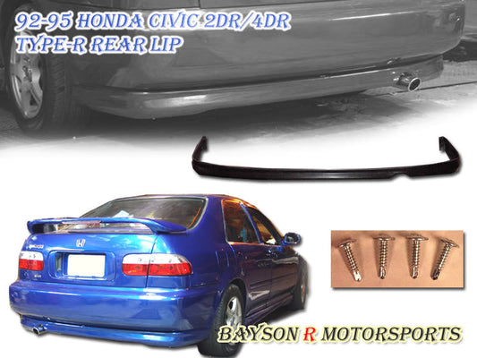 TR Style Rear Lip For 1992-1995 Honda Civic (2Dr Coupe/4Dr Sedan)