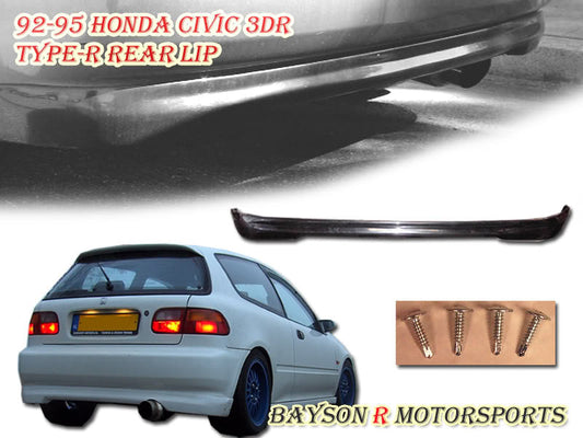 TR Style Rear Lip For 1992-1995 Honda Civic (3Dr Hatchback)