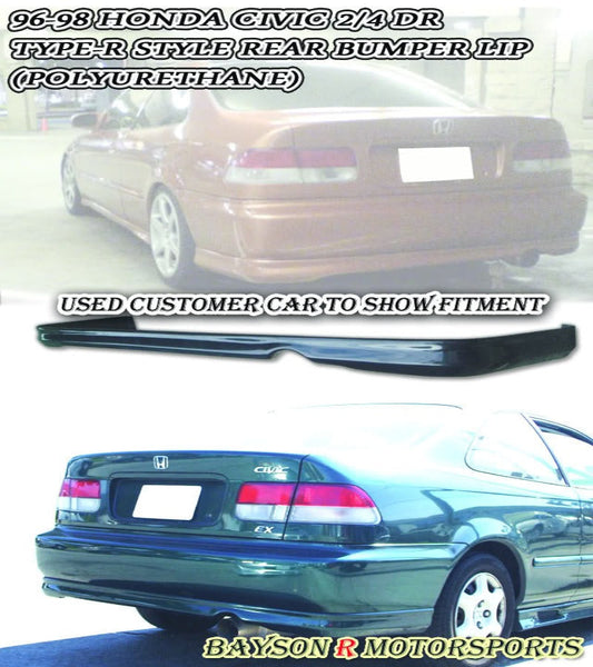 TR Style Rear Lip For 1996-1998 Honda Civic (2Dr Coupe/4Dr Sedan)