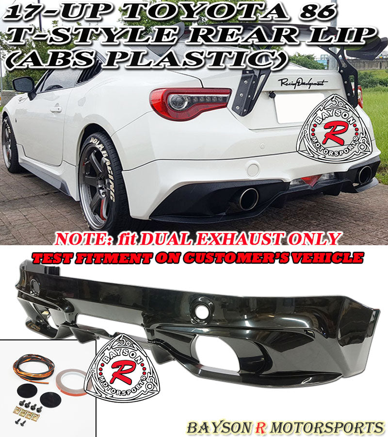 T Style Rear Lip For 2017-2021 Toyota 86 (Dual Exhaust)