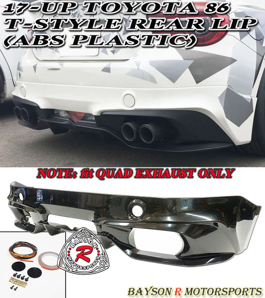 T Style Rear Lip For 2017-2021 Toyota 86 (Quad Exhaust)