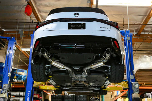 REMARK Axleback Exhaust. Lexus IS300/ IS350 2021+. Burnt Stainless Double Wall