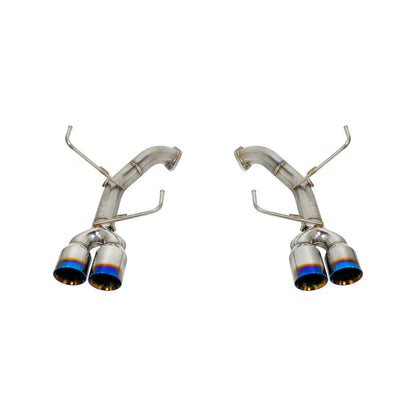 REMARK Axleback Exhaust. Subaru WRX STi GV Sedan. Burnt Stainless Double Wall Tip