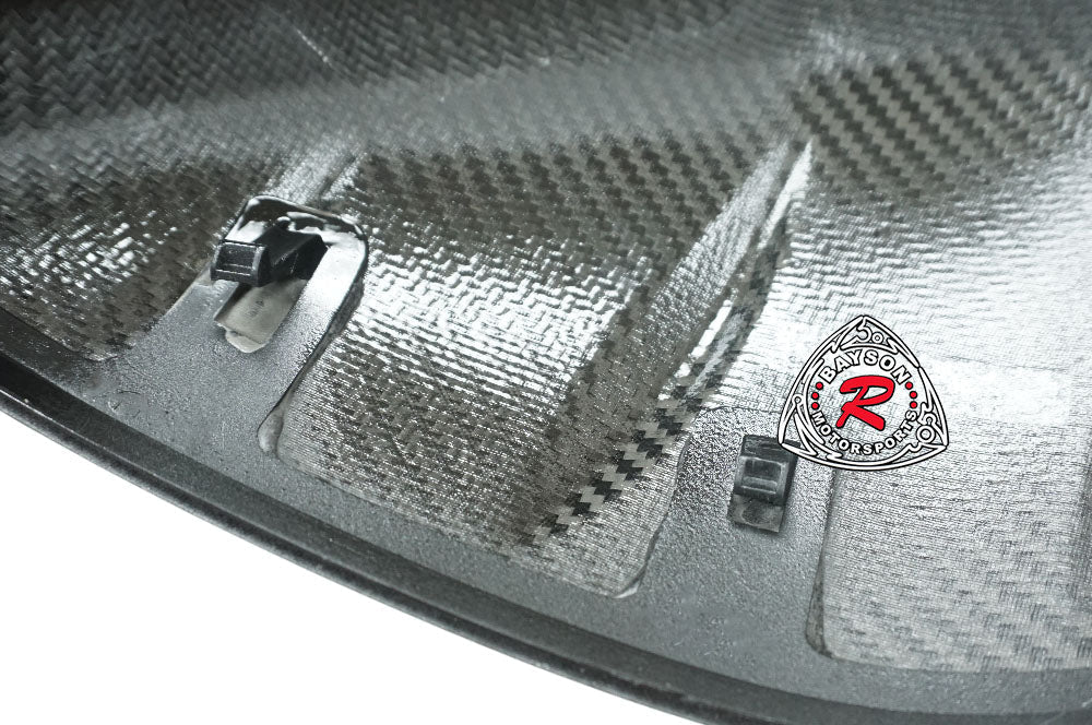 MU Style Side Mirror Cover w/ Turn Signal Cutout Replacement (Dry Carbon Fiber) For 2022-2025 Honda Civic & Type R (FL5)