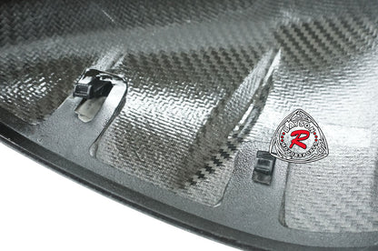 MU Style Side Mirror Cover w/ Turn Signal Cutout Replacement (Dry Carbon Fiber) For 2022-2025 Honda Civic & Type R (FL5)