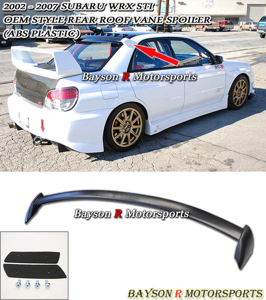 JDM Style Roof Screen Spoiler For 2002-2007 Subaru Impreza/WRX/WRX STi (4Dr Sedan)