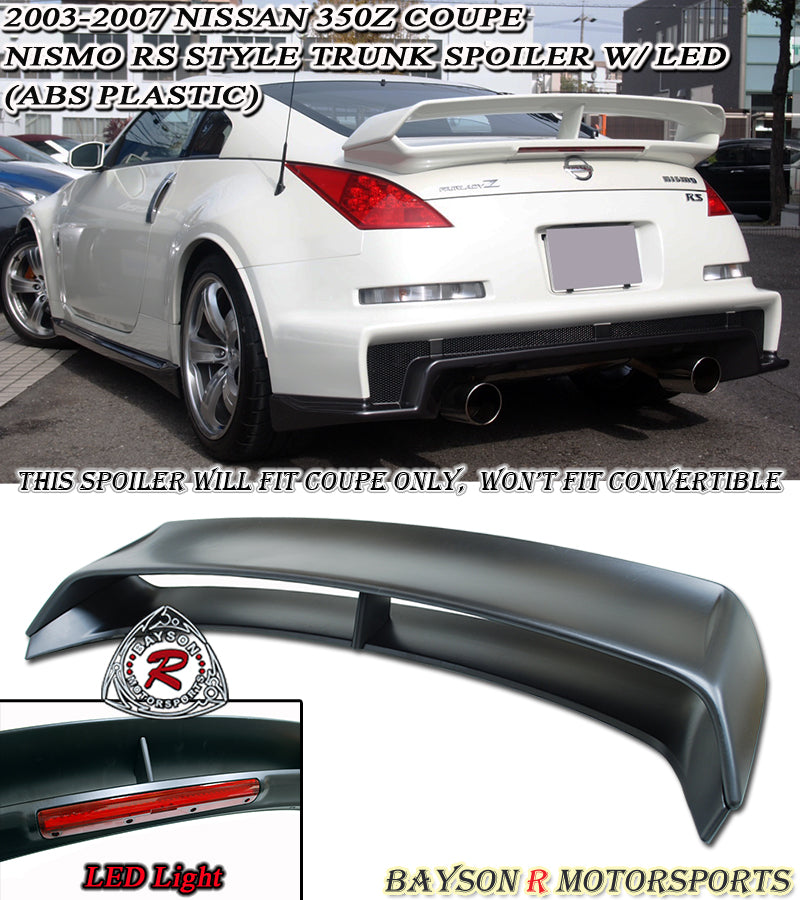 RS Style Spoiler w/ 3rd LED Brake Light For 2003-2008 Nissan 350Z