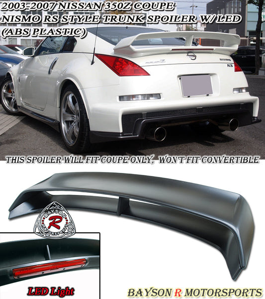 RS Style Spoiler w/ 3rd LED Brake Light For 2003-2008 Nissan 350Z