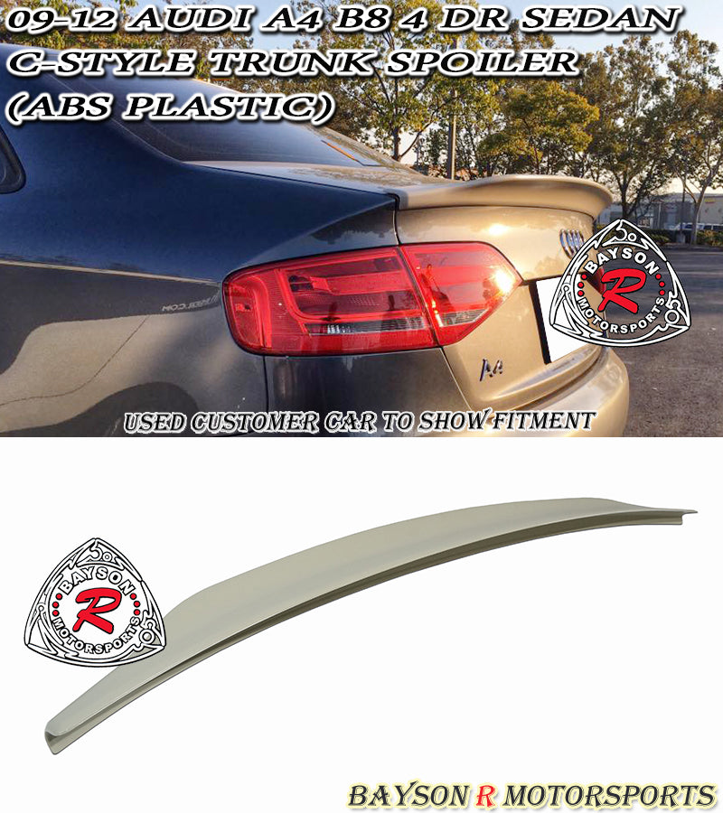 C Style Spoiler Fpr 2009-2012 Audi A4 B8 (Non S-Line)