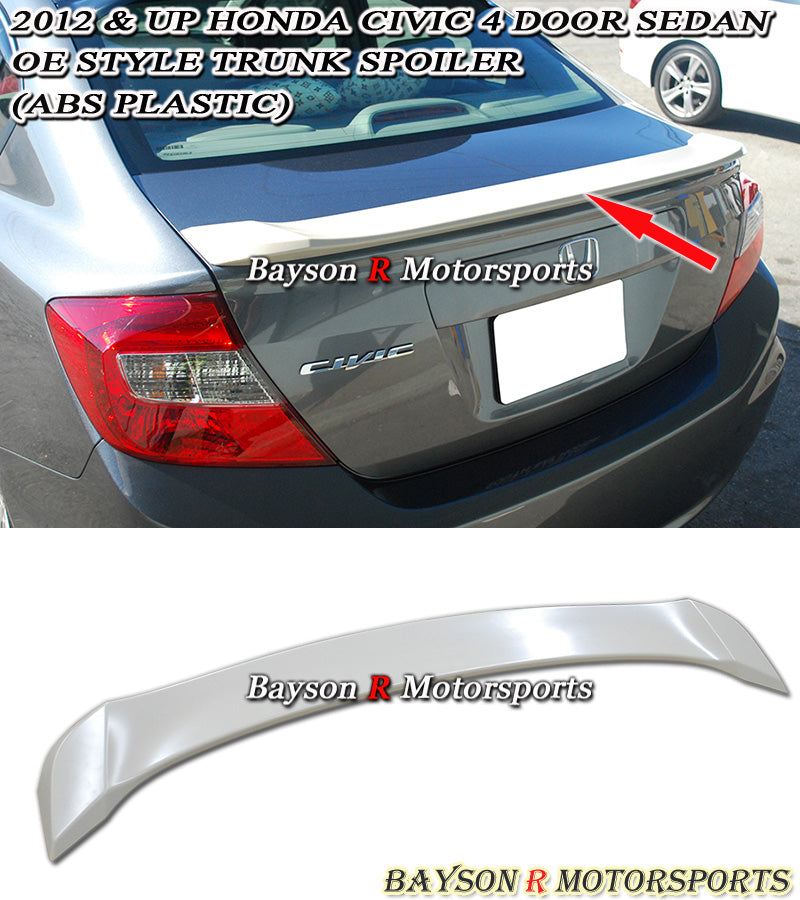 OE Style Spoiler For 2012-2015 Honda Civic (4Dr Sedan)