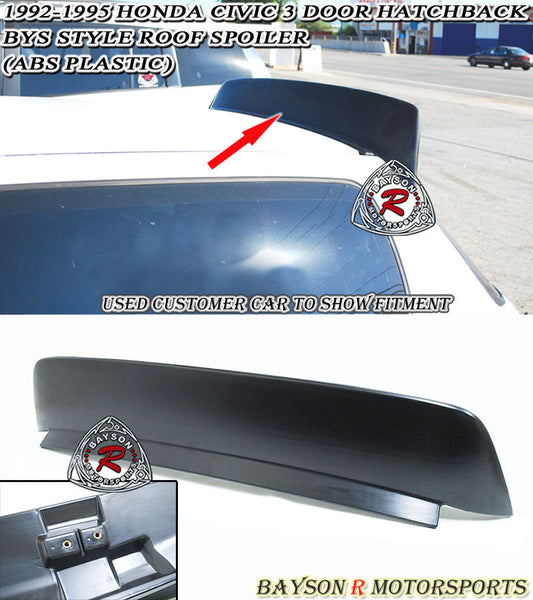 BYS Style Spoiler For 1992-1995 Honda Civic (3Dr Hatchback)