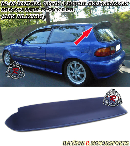 Spn Style Spoiler For 1992-1995 Honda Civic (3Dr Hatchback)