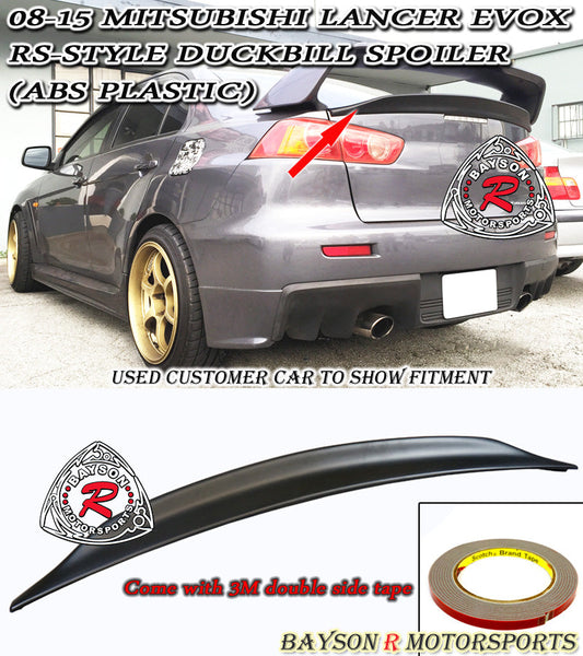 RS Style Spoiler For 2008-2015 Mitsubishi Evolution-10/Lancer (4Dr Sedan)