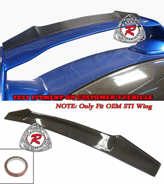 RS Style Gurney Flap (Carbon Fiber) For 2011-2020 Subaru Sti OEM Spoiler