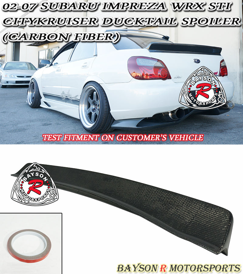 CityKruiser Spoiler (Carbon Fiber) For 2002-2007 Subaru WRX/WRX Sti