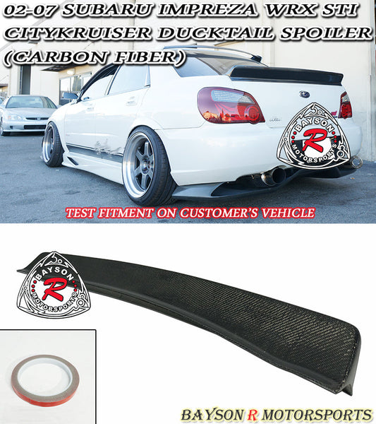 CityKruiser Spoiler (Carbon Fiber) For 2002-2007 Subaru WRX/WRX Sti