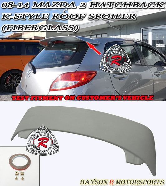 K Style Spoiler (Fiberglass) For 2008-2014 Mazda-2