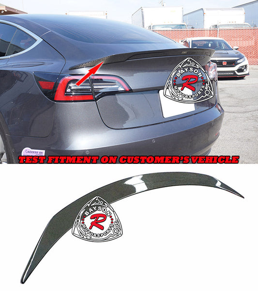 S1 Style Spoiler (Carbon Fiber) For 2017-2022 Tesla Model-3