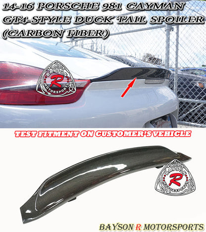 Ducktail Spoiler (Carbon Fiber) For 2014-2016 Porsche Cayman (981)