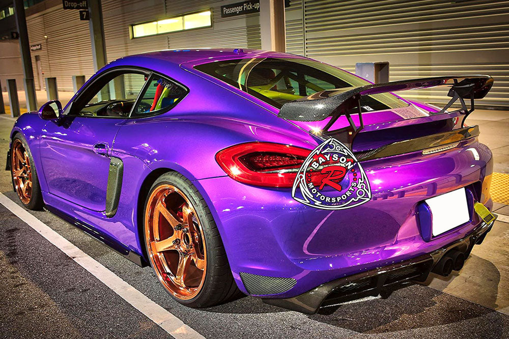TA Style Spoiler (Fiberglass / Carbon Fiber) For 2013-2016 Porsche Cayman/GT4 (981)