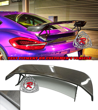 TA Style Spoiler (Fiberglass / Carbon Fiber) For 2013-2016 Porsche Cayman/GT4 (981)