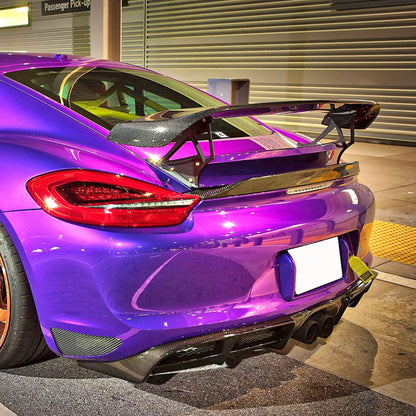 TA Style Spoiler (Fiberglass / Carbon Fiber) For 2013-2016 Porsche Cayman/GT4 (981)