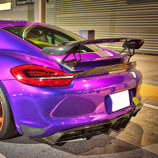 TA Style Spoiler (Fiberglass / Carbon Fiber) For 2013-2016 Porsche Cayman/GT4 (981)