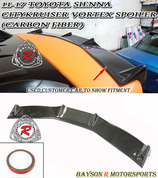 CityKruiser Vortex Style Spoiler (Carbon Fiber) For 2011-2017 Toyota Sienna