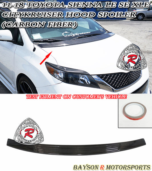 CityKruiser Hood Spoiler (Carbon Fiber) For 2011-2020 Toyota Sienna