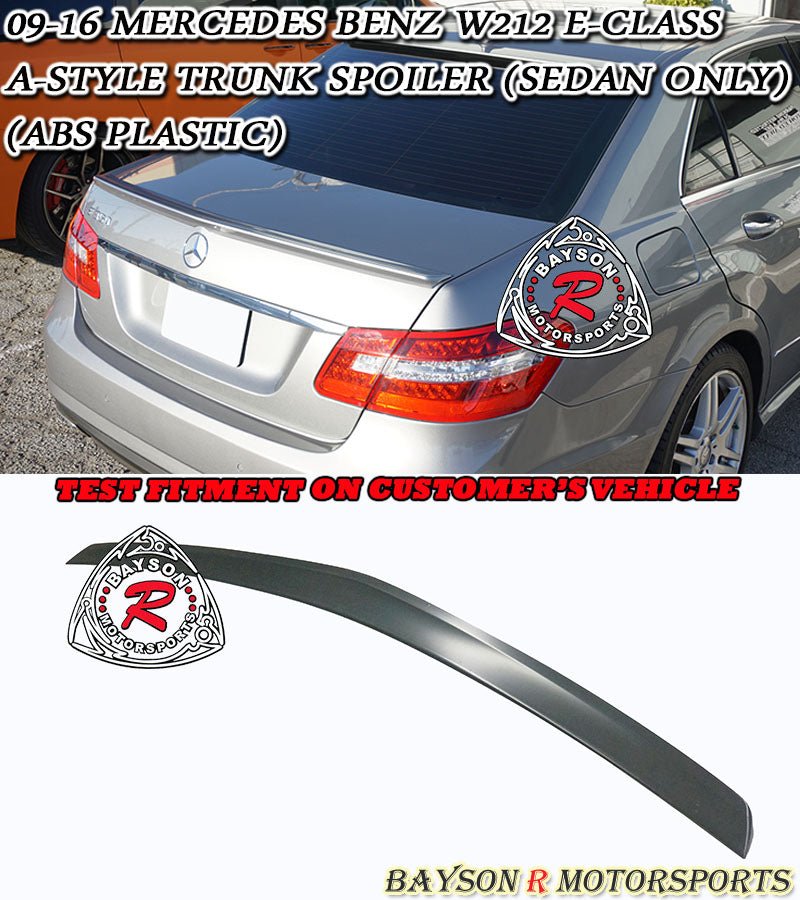 A Style Spoiler For 2009-2016 Mercedes-Benz E-Class 4Dr (W212)