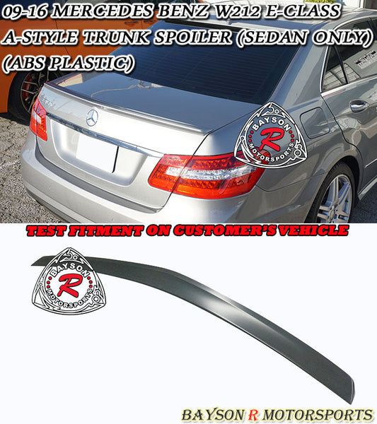 A Style Spoiler For 2009-2016 Mercedes-Benz E-Class 4Dr (W212)