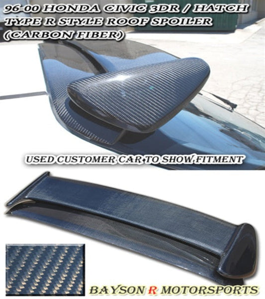 TR Style Spoiler (Carbon Fiber) For 1996-2000 Honda Civic (3Dr Hatchback)