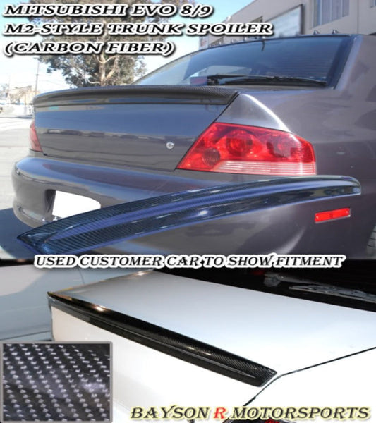 M2 Style Trunk Spoiler (Carbon Fiber) For 2003-2007 Mitsubishi Evolution-8/9