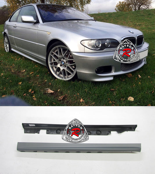 MT Style Side Skirts For 2000-2006 BMW 3-Series (E46, 2Dr Coupe, Excluding M3)