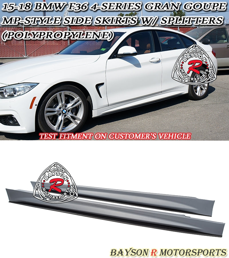 MP Style Side Skirts w/ Extension For 2015-2020 BMW 4-Series (F36)