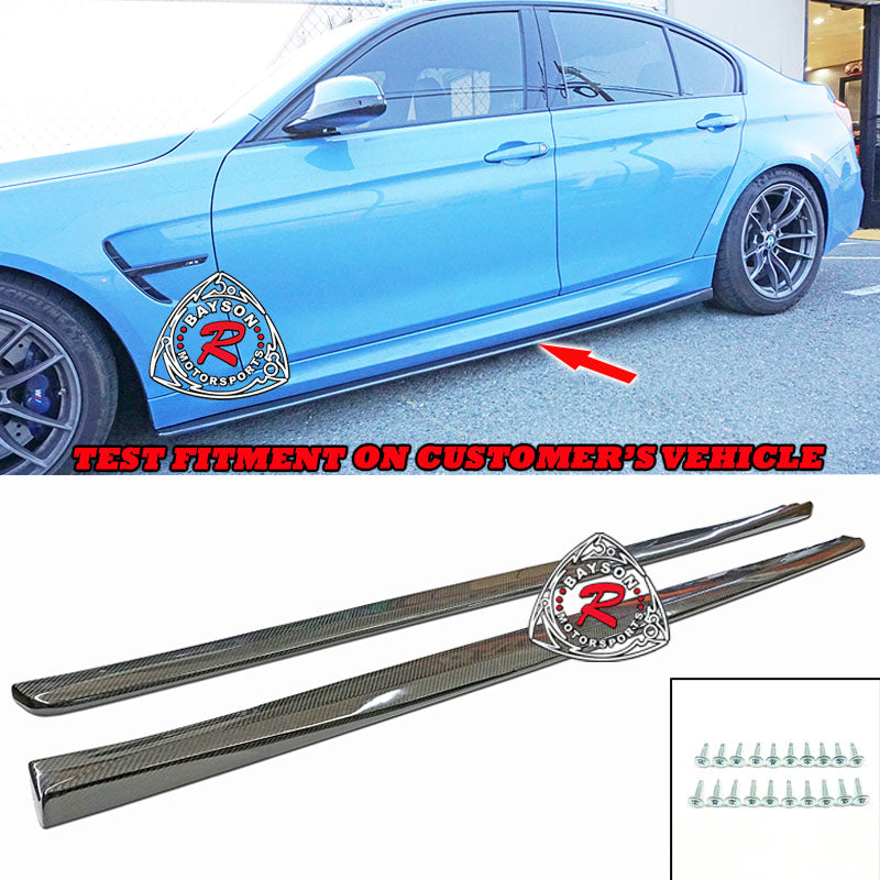 VR Style Side Skirts (Carbon Fiber) For 2015-2020 BMW M3 (F80)