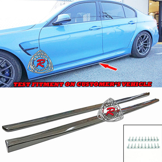 VR Style Side Skirts (Carbon Fiber) For 2015-2020 BMW M3 (F80)